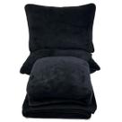 Jogo de Cama Casal 4 Peças Plush Liso Preto - Colloda Jogo de Cama Casal 4 Peças Plush Liso Preto - Colloda