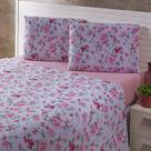Jogo de Cama casal Andreza Mirela Rosa 100% Algodão