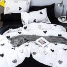 Jogo de cama casal comum 6 peças com edredom estampa love Jogo de cama casal comum 6 peças com edredom estampa love