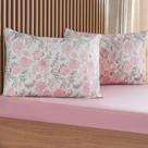Jogo de Cama Casal Cotton Touch 3 Peças 100% Poliéster Rosa Bene Casa