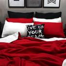 Jogo de cama casal king 9 peças tricolor com cobertor soft