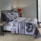 Jogo de Cama Casal Mickey e Minnie 4 Peças 150 Fios 100% Algodão - ANDREZA ENXOVAIS