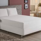 Jogo de Cama Casal Nobre 3 Peças Luva de Box 55cm de Altura Malha 100% Algodão - Branco