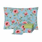 Jogo De Cama Casal Olinda 4 Peças 2,2x2,4m Lepper Azul E Rosa