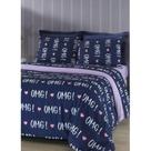 Jogo de Cama Casal Omg Rosa Azul Candy Mary 4 Pçs C739