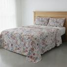 Jogo de Cama Casal Percal 200 Fios Estampado Toque Macio 04 Peças Supercal Jardim Botânico