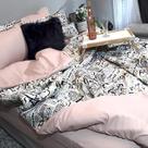 Jogo de cama casal queem 7 peças paris com almofada pelos Jogo de cama casal queem 7 peças paris com almofada pelos