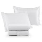 Jogo de Cama Casal Queen 400 Fios Percal 04 Peças Com Aba, Antiácaro, Anti-pilling com Toque Macio