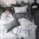 Jogo de cama casal queen 7 peças com edredom mármore decor
