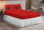Jogo de cama casal queen estampado 03 peças ela ela