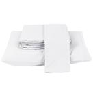 Jogo de Cama Casal Queen Montreal 4 Peças 100% Algodão 150 Fios Branco