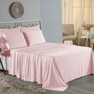 Jogo de Cama Casal Viúva Nobre 4 Peças Malha 100% Algodão - Rosa