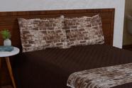 Jogo De Cama Cobre Leito Casal 4 Peças Com Xale Estampado Lançamento