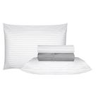 Jogo de Cama Duplo Queen 4 Peças Percal 180 Fios Grafino Sonhare Prata - Sultan