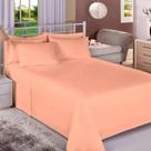 Jogo de Cama Estamparia Premium Plus Queen - Des 7789 Salmão - 4 Peças