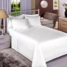 Jogo de Cama Estamparia Solteiro Premium Linea Branco - 100% Algodão, 180 Fios