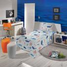 Jogo de Cama Infantil 100% Algodão Shark Fundo do Mar 3 Peças Lepper
