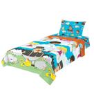 Jogo de Cama Infantil Lepper Mundo Bita Solteiro 3 Peças Microfibra Branco