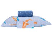 Jogo de Cama Infantil Solteiro Teka 100% Algodão - 120 Fios Kids Tubarão Colorido 3 Peças