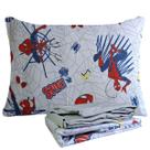 Jogo de Cama Infantil Spider Man 100% Algodão Solteiro Estampado 3 Peças Lepper
