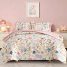 Jogo de Cama Kaleido Space Solteiro 5 Peças Jardim Pastel