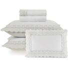 Jogo de Cama Karsten Alice 200 Fios 5 Peças Casal Branco