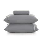 Jogo de Cama Karsten Noah 160 Fios Percal Casal Cor:Cinza Lunar/Branco Jogo de Cama Karsten Noah 160 Fios Percal Casal Cor:Cinza Lunar/Branco