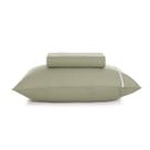 Jogo de Cama Karsten Noah 160 Fios Solteiro Cor:Verde Cha/Branco