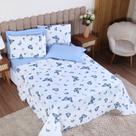 Jogo de Cama King 3p Lençol sem Elástico + Fronha 100% Algodão Percal Esmeralda