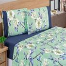 Jogo de Cama King 4 Peças 200 Fios Moderno Flower