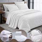 Jogo de Cama King Corttex Living Art 300 Fios Cetim Algodão Branco