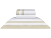 Jogo de cama king double branco/fendi 200f 2,90mx2,50m