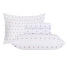 Jogo De Cama King Estampado Sonhare Prata 180 Fios Sultan - Poá Azul