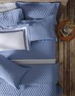 Jogo de cama king grid indigo 200f 2,90mx2,50m