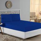 Jogo de Cama King Nobre 3 Peças Lençol com Elástico de 30cm de Altura Malha 100% Algodão - Royal