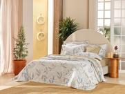 Jogo de Cama King Percal 180 Fios Algodão Aurora Floral Teka