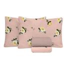 Jogo de Cama King Size Algodão 150 Fios 4 Peças Estampado