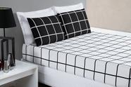 Jogo De Cama Lençol 200 Fios Austin Solteiro 02 Peças - Preto