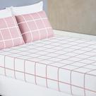 Jogo de Cama Lençol 200 Fios Austin Solteiro 02 Peças - Rosa