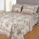 Jogo de Cama Lençol 4 Peças Queen Com Elástico Estampado 158x198x30cm BF Colchões