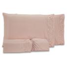 Jogo de Cama Lençol Blossom Bordado Floral Percal 300 Fios com Fronhas KING 04 Peças - Toque Acetinado