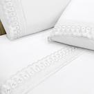 Jogo de Cama Lençol Casal D Mais 4 Peças - Branco - 100% Poliéster