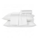 Jogo De Cama Lençol Casal Elástico Com Fronhas 4 Peças 100% Algodão Diamante Teka Cor:Branco