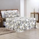 Jogo de Cama Lençol Casal Padrão 4 Peças em Malha Fio Penteado 100% Algodão Lençol de Cima Jogo de Cama Lençol Casal Padrão 4 Peças em Malha Fio Penteado 100% Algodão Lençol de Cima