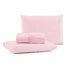 Jogo de Cama Lençol Egipicio Queen Micropercal 600 fios Macio 3 Peças Algodão - Rosa Jogo de Cama Lençol Egipicio Queen Micropercal 600 fios Macio 3 Peças Algodão - Rosa
