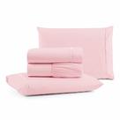 Jogo de Cama Lençol Egipicio Queen Micropercal 600 fios Macio 4 Peças Algodão - Rosa Jogo de Cama Lençol Egipicio Queen Micropercal 600 fios Macio 4 Peças Algodão - Rosa