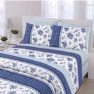 Jogo de Cama Lençol Estampado Casal Queen 4 Peças Algodão Percal 180 Fios