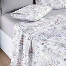 Jogo De Cama Lençol Maggy Queen 4 Peças Percale 200 Fios Estampado Protea Floral Cinza 80% Algodão - 20% Poliéster Jogo De Cama Lençol Maggy Queen 4 Peças Percale 200 Fios Estampado Protea Floral Cinza 80% Algodão - 20% Poliéster