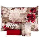 Jogo de Cama Lençol Matrix Queen Percal 4 Peças - Vermelho - 100% Poliéster