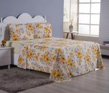 Jogo de Cama Lençol Queen 4 Peças Algodão Percal Estampado